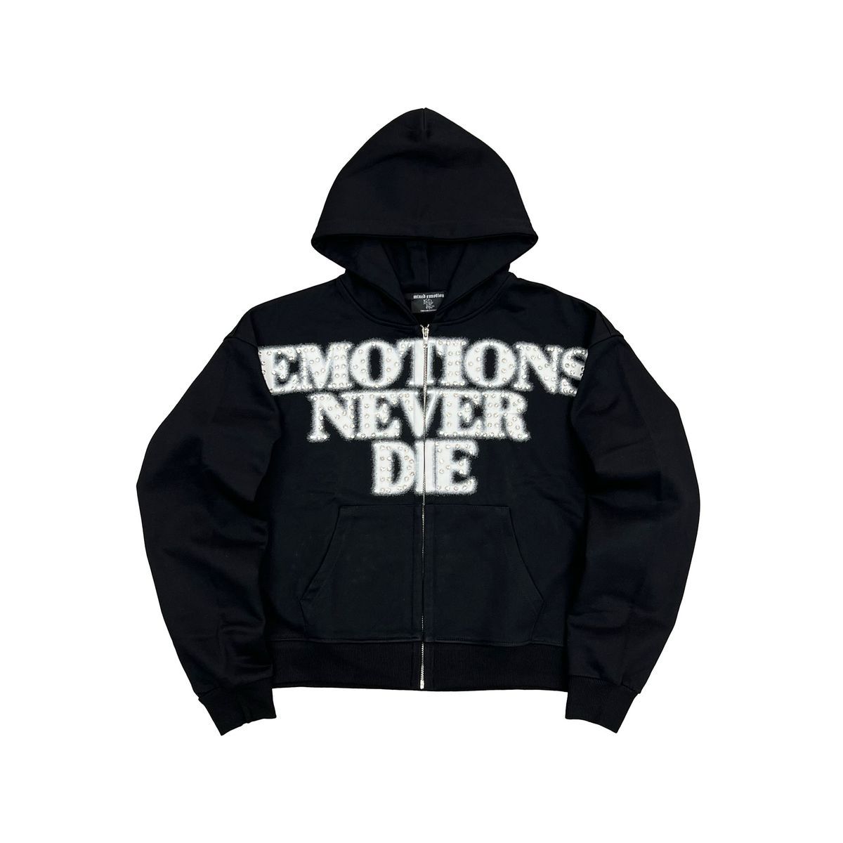 MIXED EMOTION END RHINESTONE HOODIE