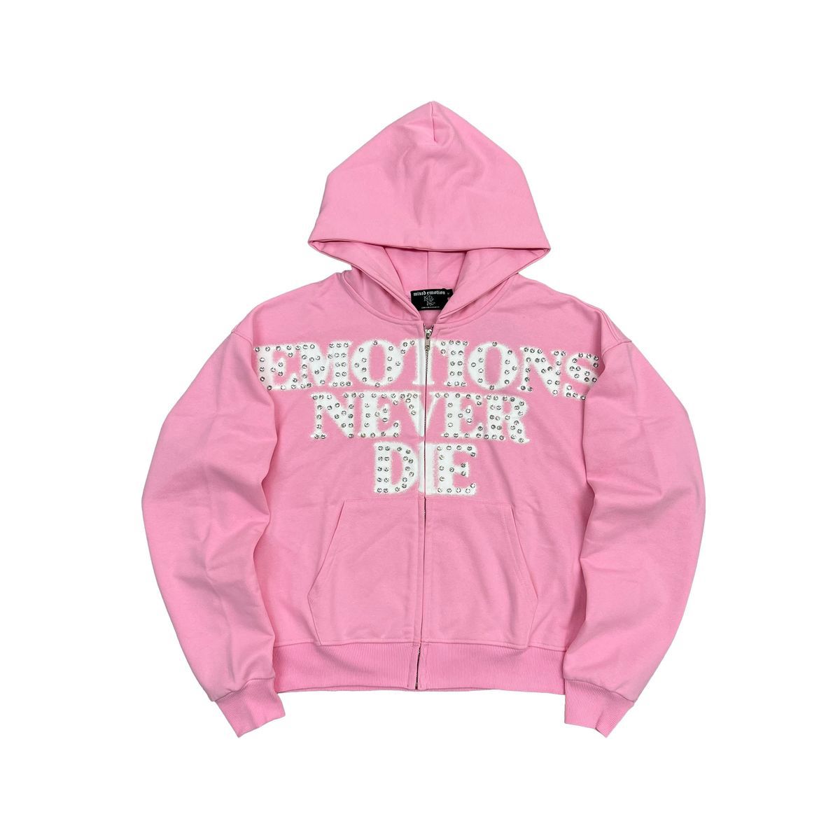 MIXED EMOTION END RHINESTONE HOODIE