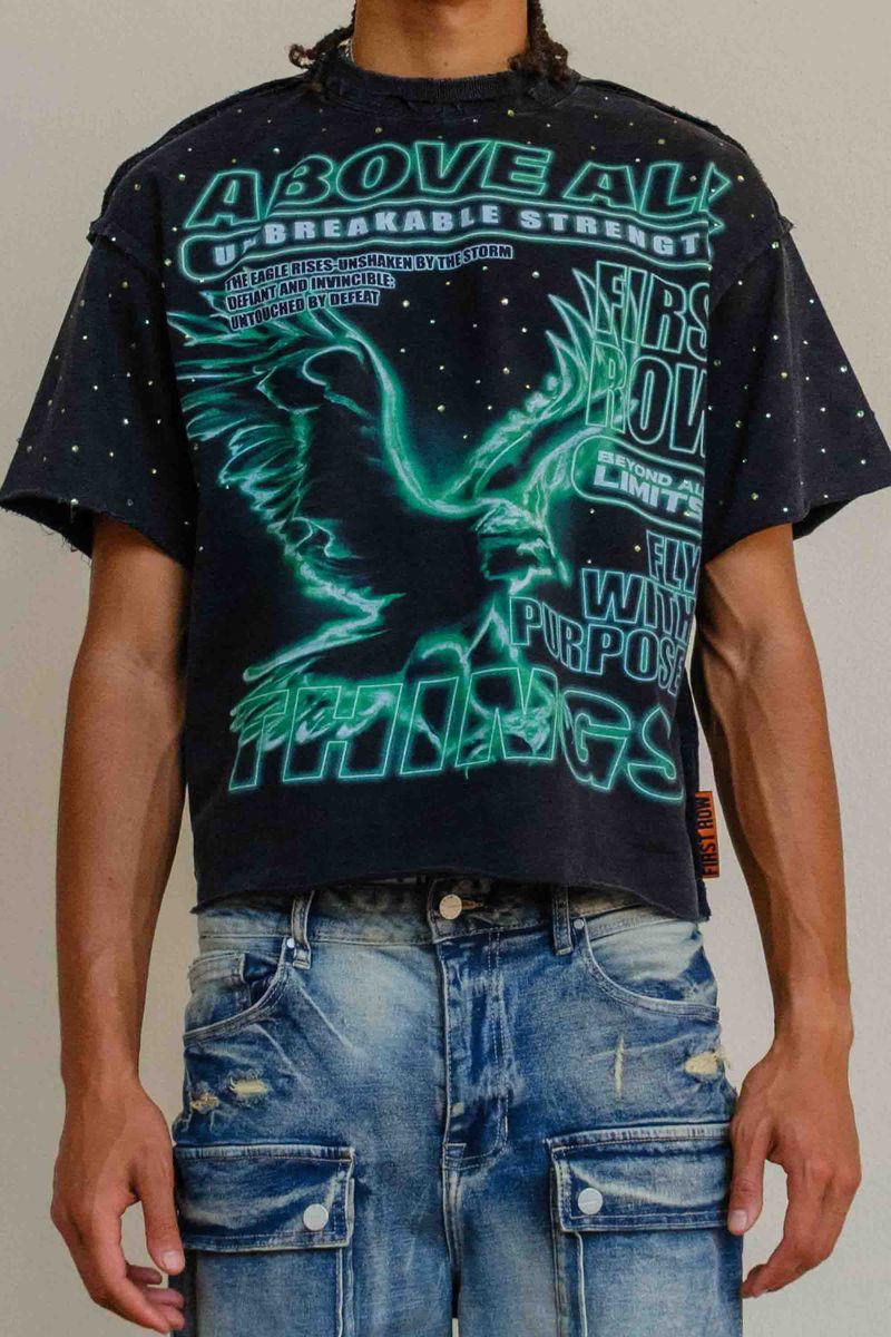 FIRST ROW FLIGHT CROPPED TEE