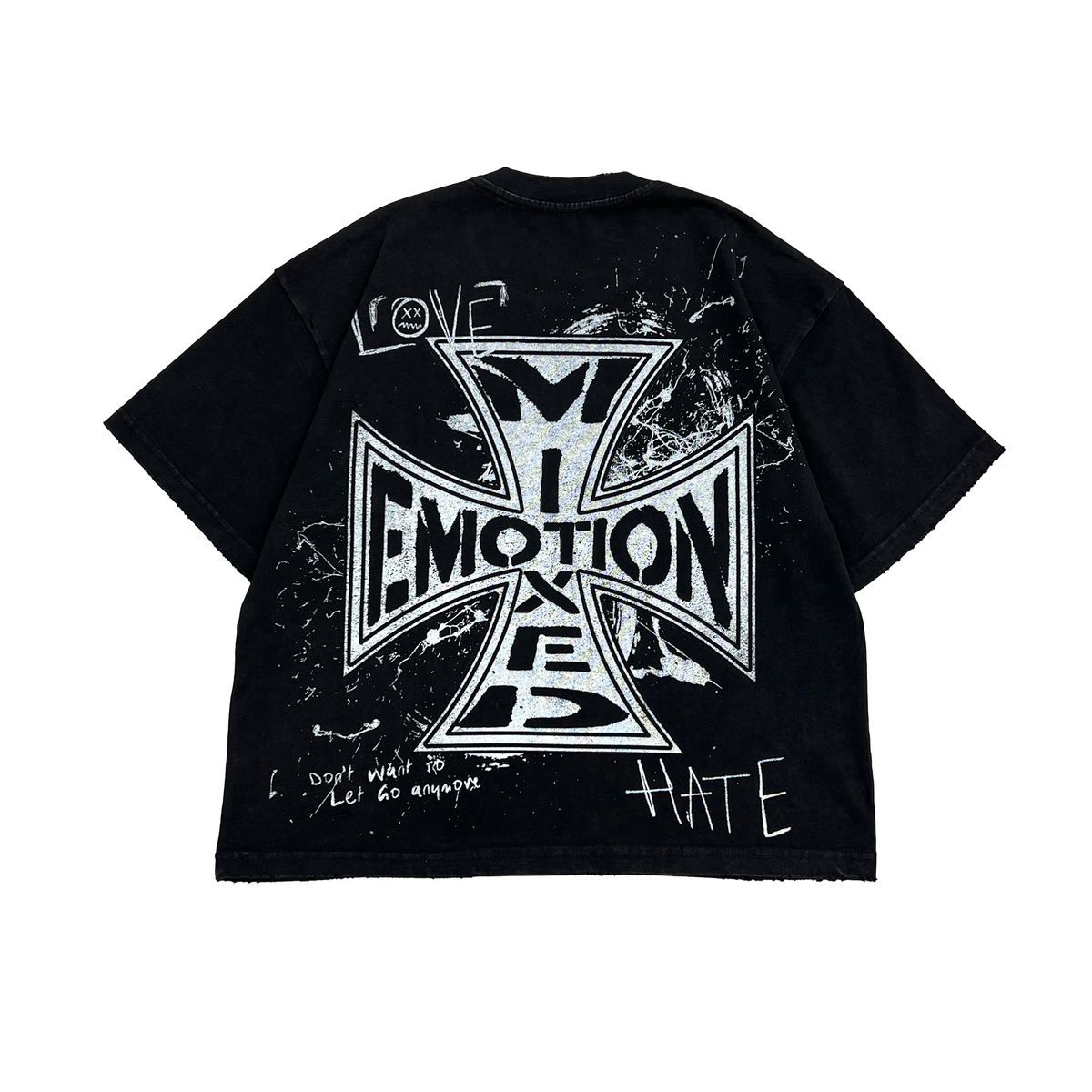 MIXED EMOTION BLACK CHAOS TEE