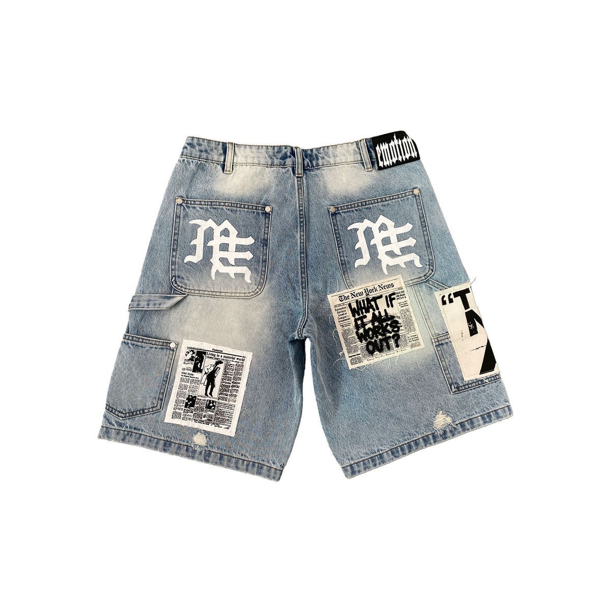 MIXED EMOTION DENIM SHORTS